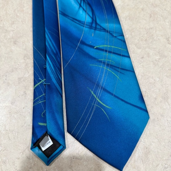 J. Garcia Elegant Blue Silk Tie Not necessarily a tree collection fifty seven - Picture 1 of 4